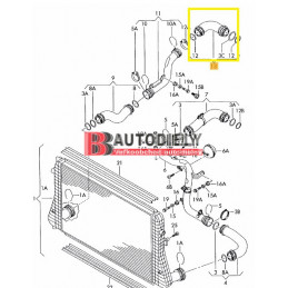 AUDI A3 4/2008-2012- Hadica plniaceho vzduchu /TOPRAN/