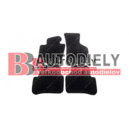 Textilné rohože čierne SADA 4ks - pre guľaté príchytky