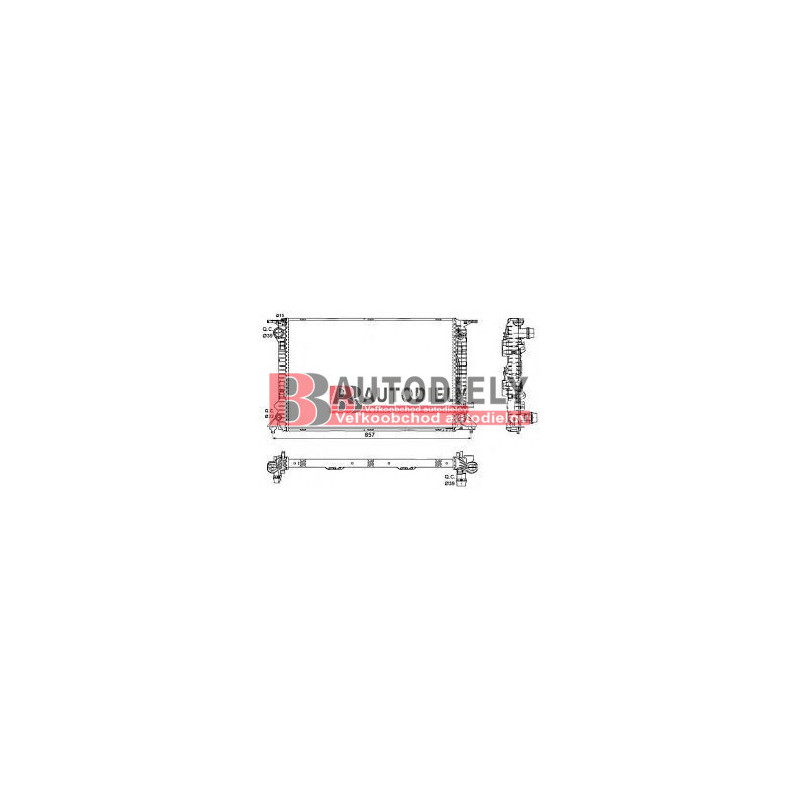 AUDI A7 10/2010- Vodný chladič /2,8 V6 - 3,0 V6k - 3,0TDi/ - Automatická prevodovka